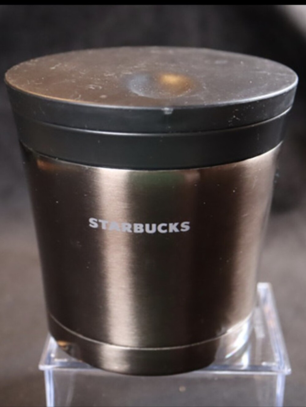 Starbucks Metal Stainless Steel Insulated 10 Oz. Travel Thermos W/Lid & Spoon